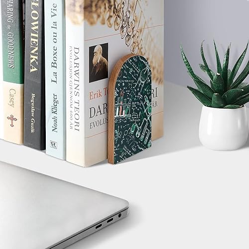 Miniatura 3 de Old Chemistry Laboratory - Sujetalibros decorativos de madera para estantes, habitación de los niños, escritorio, oficina en casa, tapones de libros