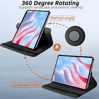Case for Honor Magic Pad 3 13.3'' 2025, 360 Degree Rotation Protective Stand Leather Folio Cover, Auto Wake/Sleep, Rotating Case for Honor Magic Pad 3
