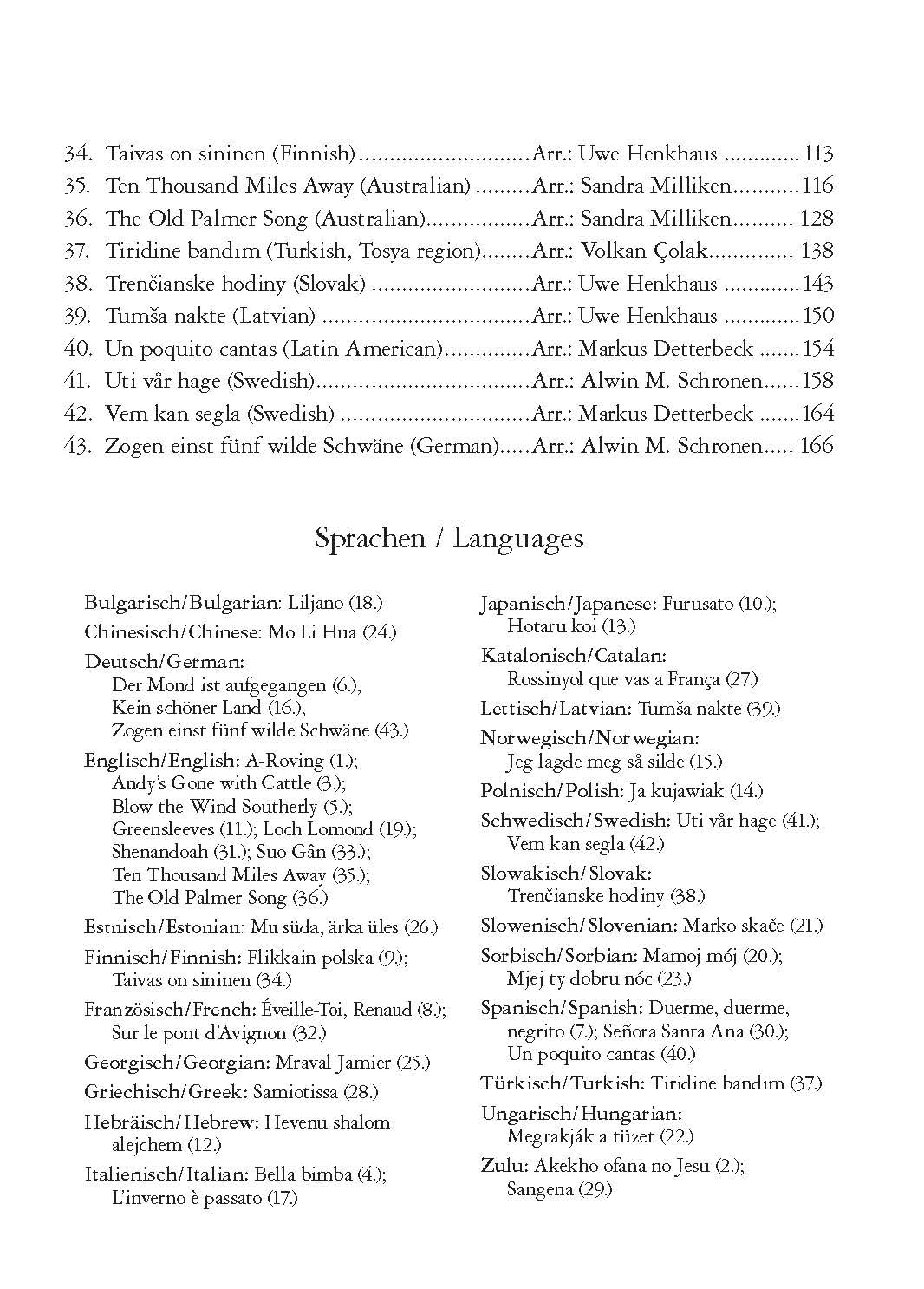 Un poquito cantas: Volkslieder aus aller Welt, für dreistimmigen Chor (Sopran, Alt, Männerstimmen): Folksongs from Around the World for three-part choir (Soprano, Alto, Baritone)