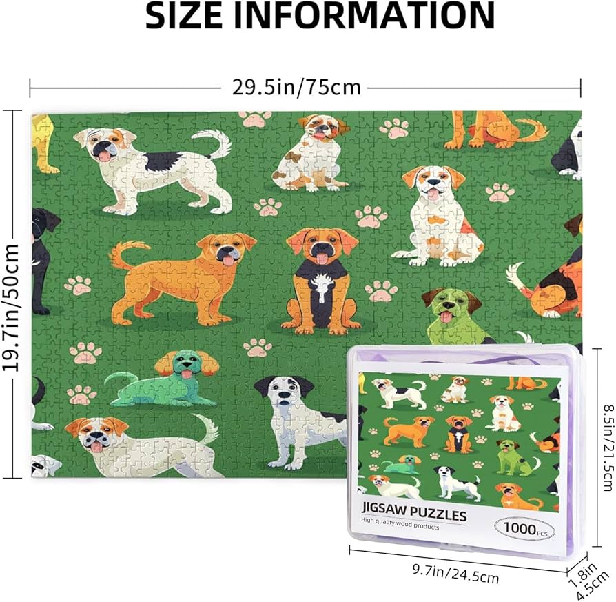 Amazon.com: DXTKWL Jigsaw Puzzles-Green Cute Dog Paw Print-Jigsaw