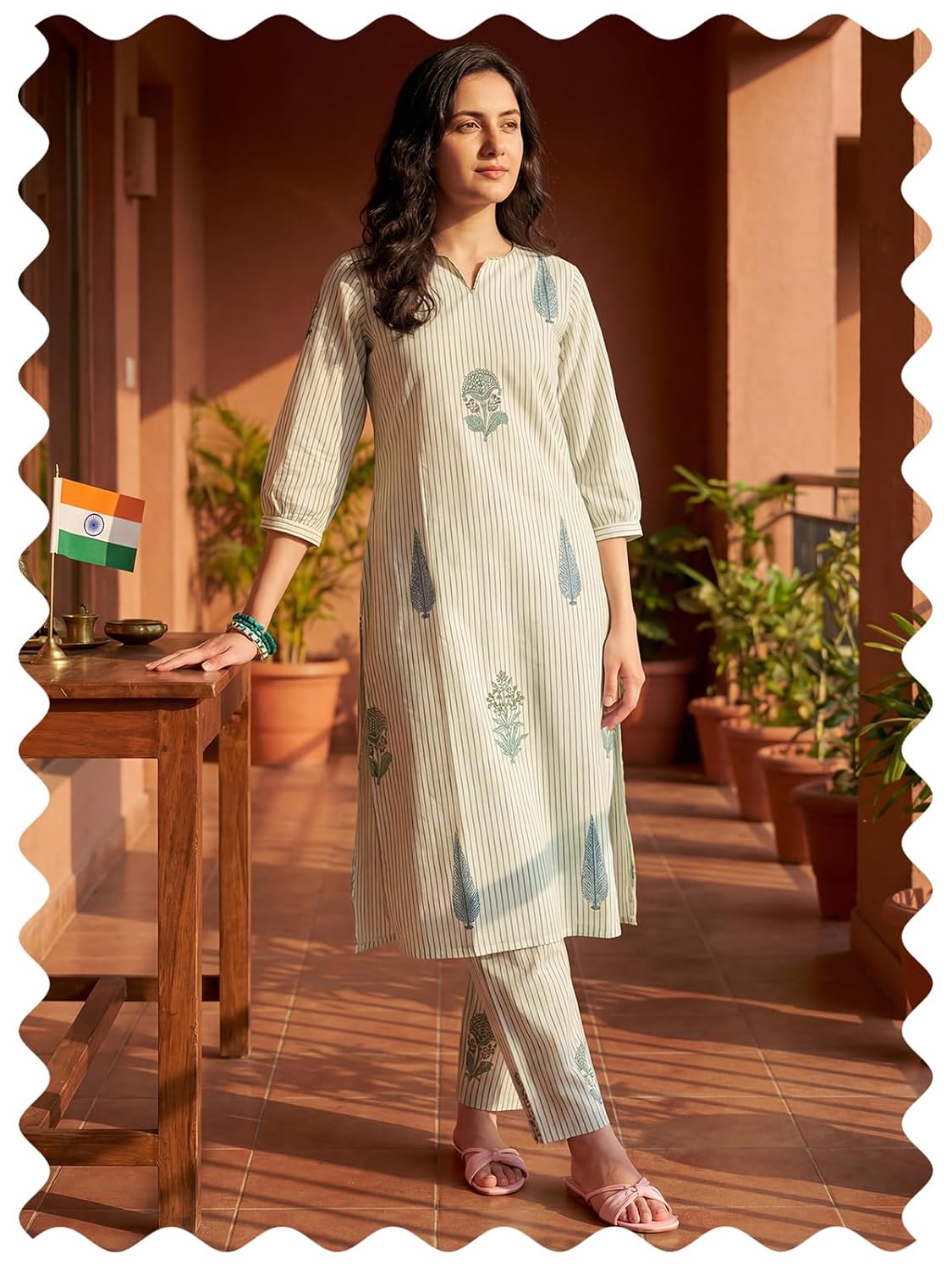 INDO ERA Women's Pure Cotton Floral Printed Straight Kurta & Pant Set (IERTF10907) - Review, Price and Buying Guide