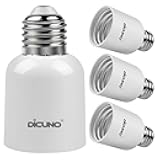 E26 to E39 Socket Adapter, Medium E26 to Mogul E39 Screw Base Light Bulb Socket Converter, Maximum 300W, 165℃ Heat Resistant, Pack of 4