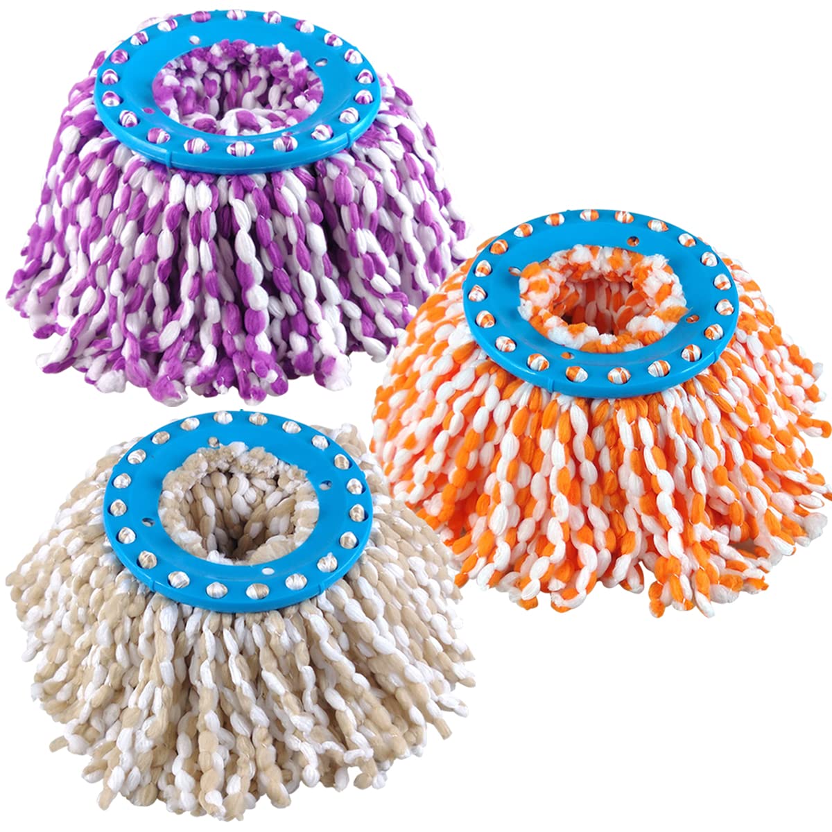 Primeway Polyester Microfibre Mop Head Refill Assorted Pack, 130 Grams