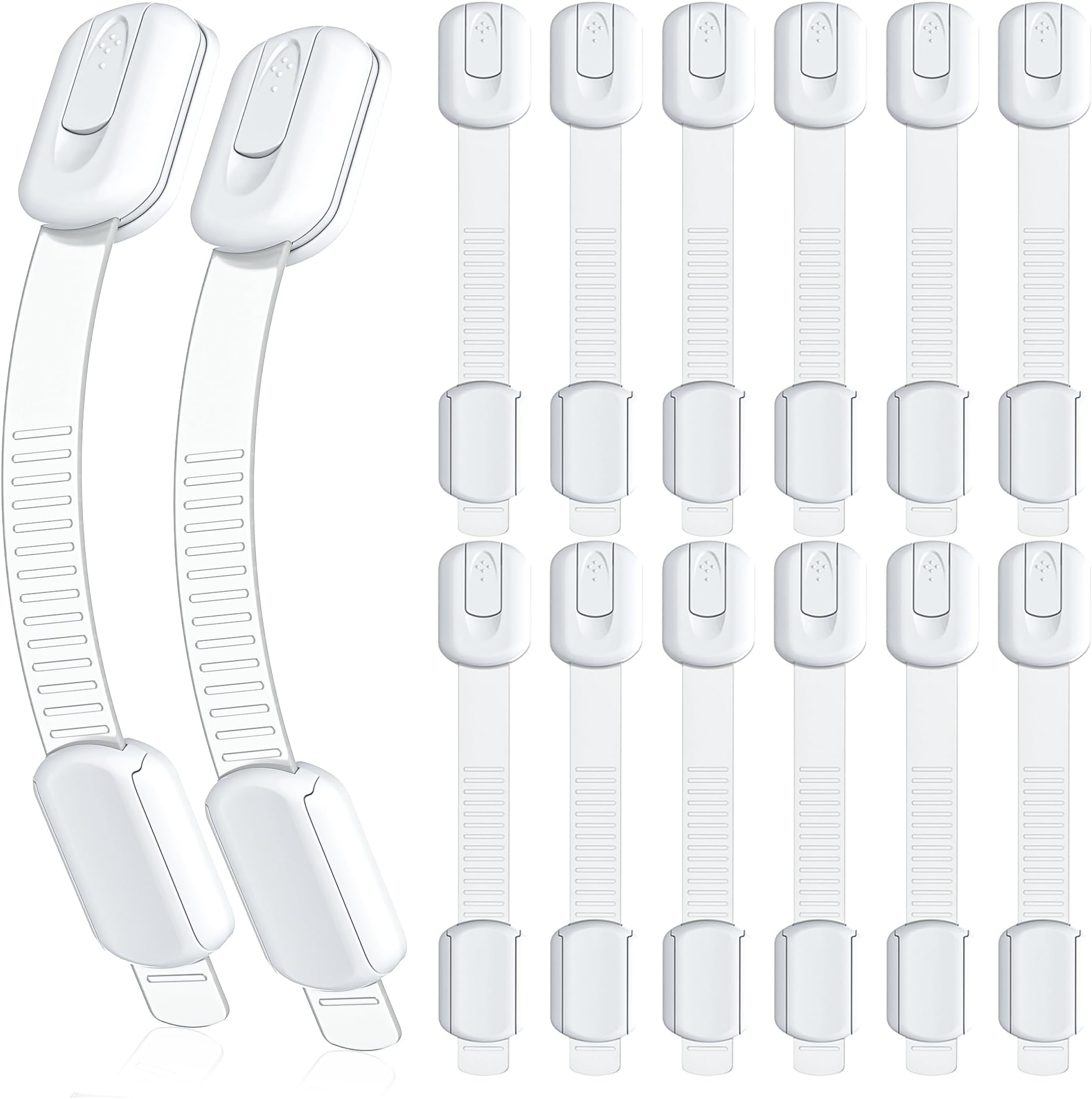 4our Kiddies 14 Pack Cabinet Locks Baby Proofing, Adjustable Drawer Lock