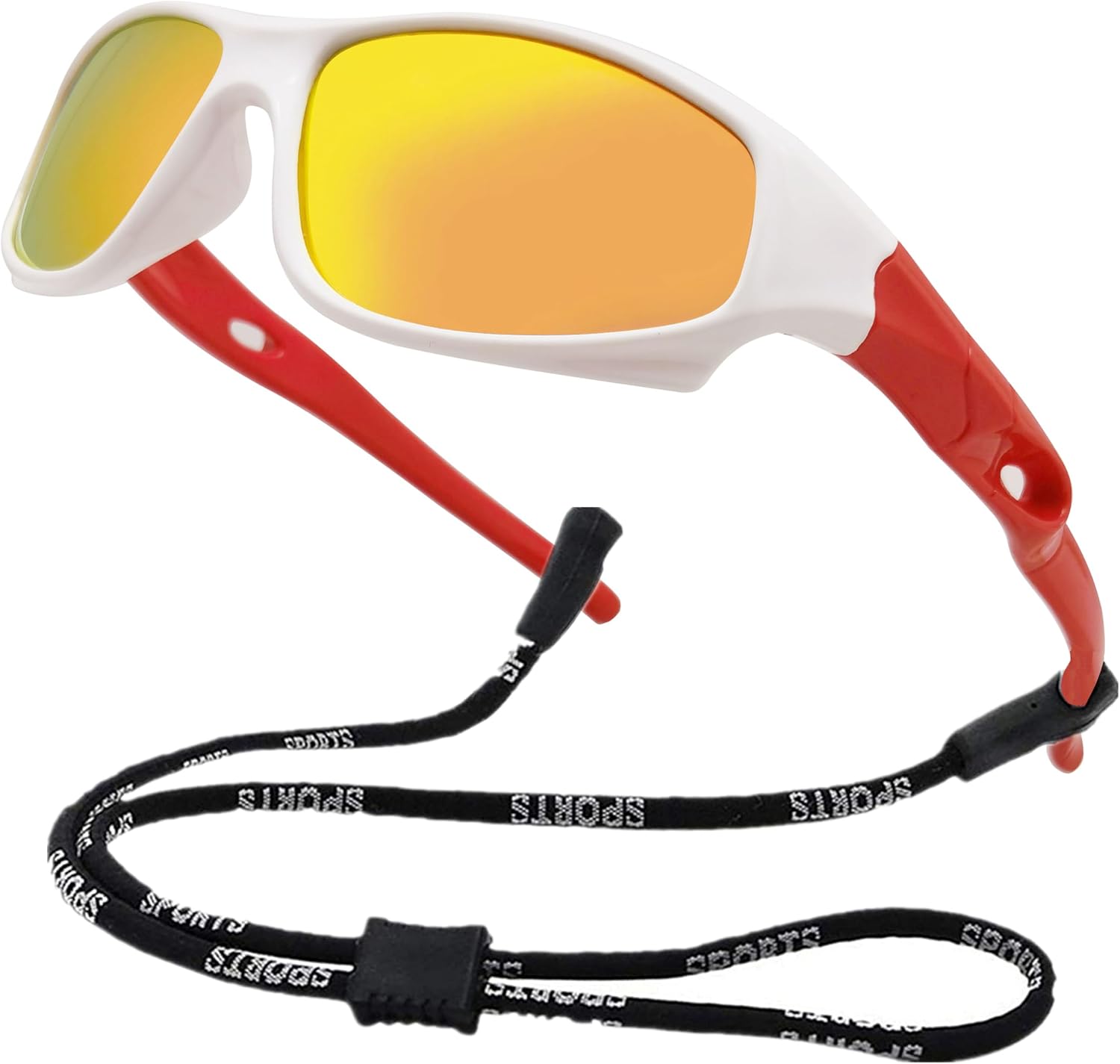COOLSOME Kids Flexible Polarized UV Protection Sunglasses for Boys Girls Age 3-10 with Strap