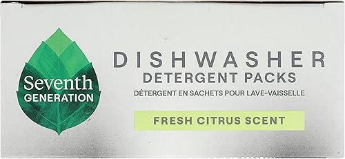 Vista 33 de Seventh Generation Power Plus - Paquetes de detergente para lavavajillas con aroma cítrico fresco, paquete de 6 para platos espumosos, 15