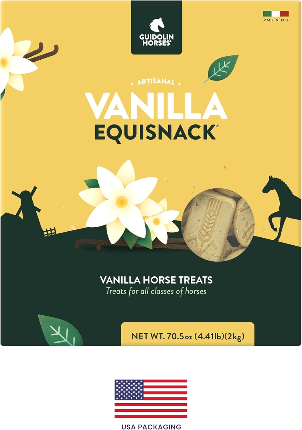 Vanilla Treats for All Classes of Horses, No Sugar Added, Handmade in Italy - 4,40 LB