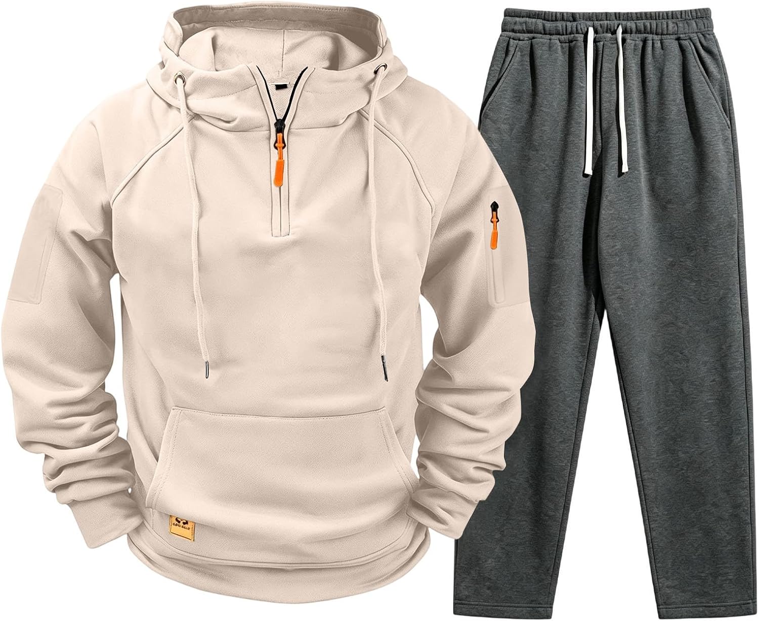 Mens Track Suit Sweatsuits 2 Piece Hoodies Joggers Set Athletic Sweatpants