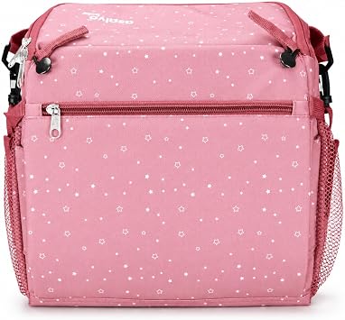 Travel high chair - Hummus Stars Bag Pink