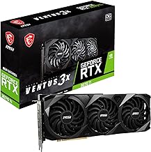 MSI GeForce RTX 3070 Ti VENTUS 3X 8G OC Gaming Graphics Card - 8GB GDDR6X, 1800 MHz, PCI Express Gen 4, 256 bit, 3x DP v 1.4a, HDMI 2.1 (Supports 4K)