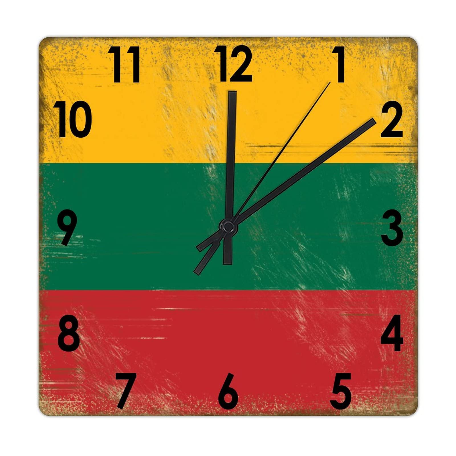 Horloge murale en bois de Lituanie style shabby chic raffiné