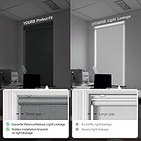 Vista 4 de Boolegon Blackout Roller Shades for Windows,Cordless,Linen Fabric,Roller Blinds,Thermal Insulated Fabric UV Protection,Window Shades for