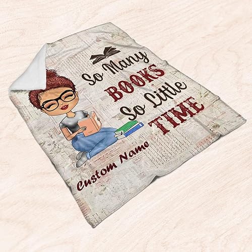 Miniatura 4 de Just A Woman Who Loves - Manta de lectura personalizada para amantes de los libros, regalos de cumpleaños para el día de San Valentín para amantes