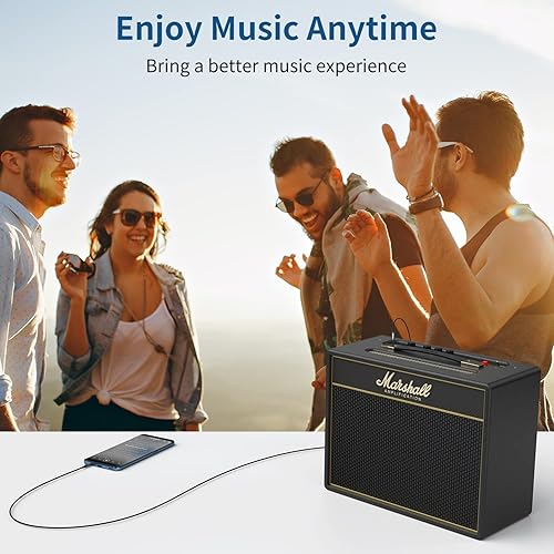 Miniatura 6 de Paquete de 2 adaptadores de auriculares estéreo de 0.250 in 1/4 macho a 0.138 in 1/8 hembra de 1/8 pulgadas, conector de audio chapado en oro para