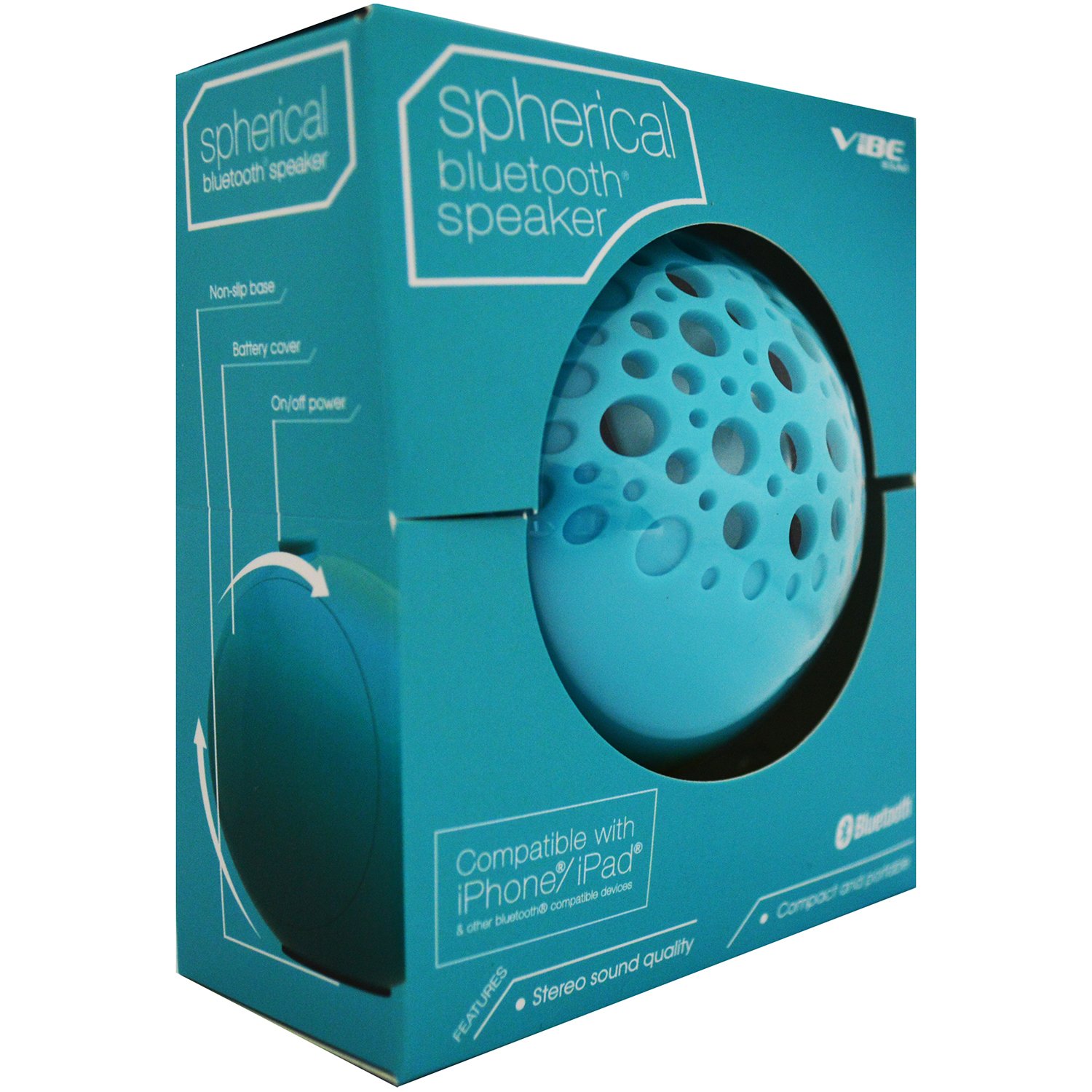 Altatac Portable Bluetooth Speaker Compact Handheld Wireless Mini Speaker with Non-Slip Base Battery Operated 3X AAA Compatible with
