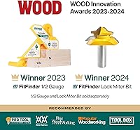 Vista 8 de MICROJIG FitFinder - Broca de inglete para carpintería y carpintería, vástago de 1/2 pulgada, (MB-050-0750LM)