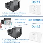 Controller Charger Dock Wall Mount with LED Indicator fits for PS5 DualSense Edge,Easy Acces Self-Adhesive Side Charge on Wall Desk Console Mounting, USB Fast Charging Station,Black