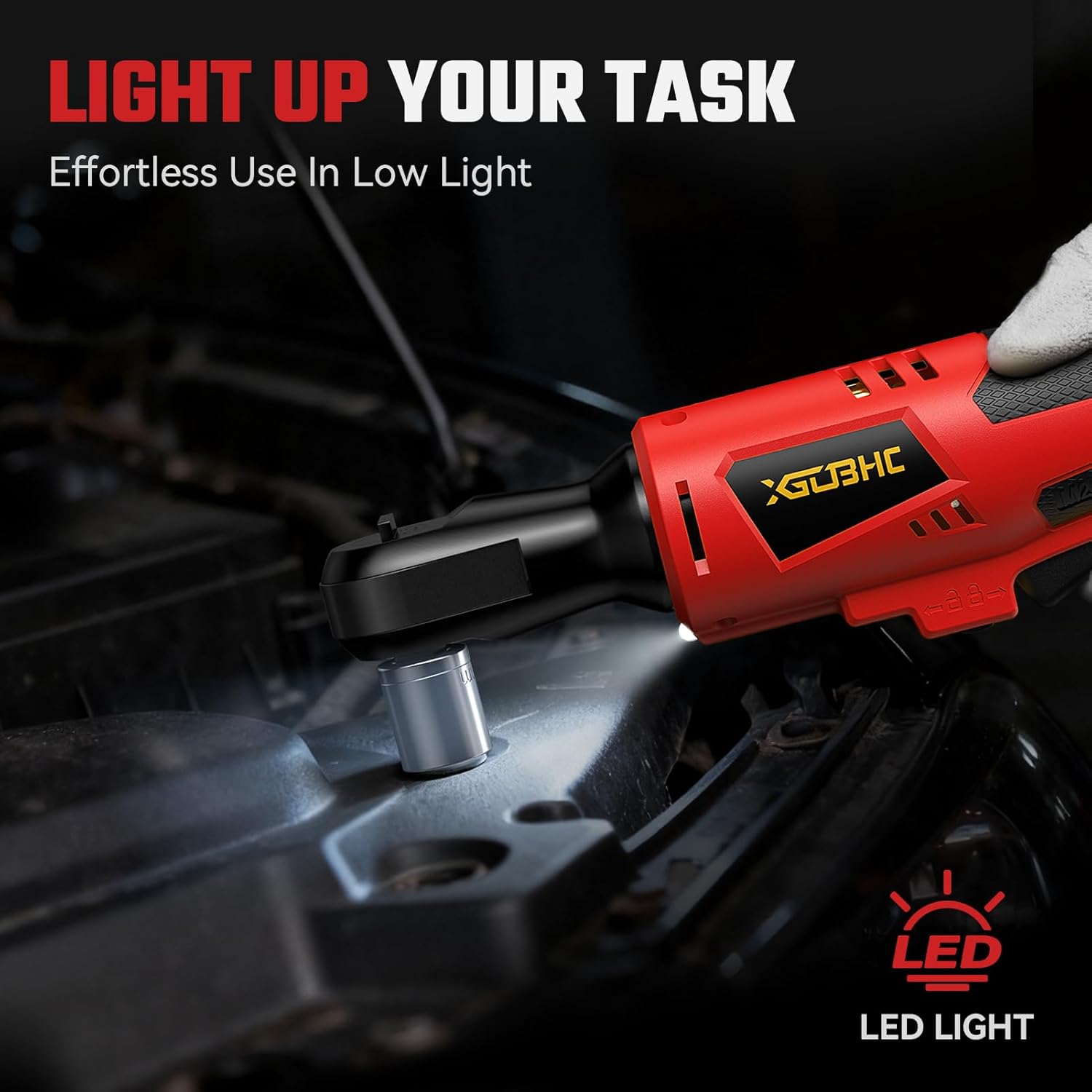 Cordless Ratchet for MWK M18 18V Battery (No Battery), 75Ft-Lbs Brushless Motor Electric Ratchet Set with 0-300RPM Variable Speed