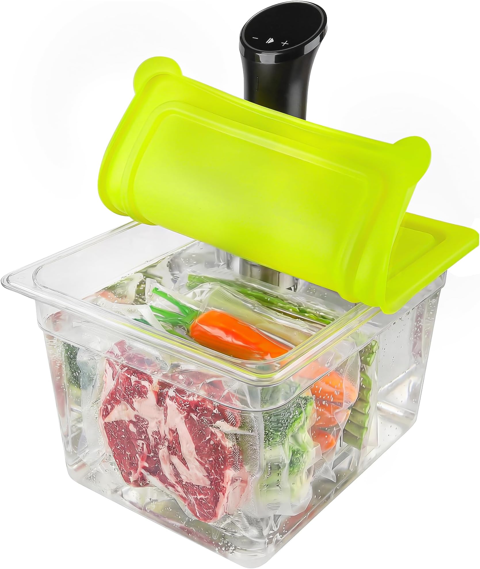 EVERIE Vacuum Container with Universal Silicone Lid for Anova All Models Anova Nano Chefstep Joule Instant Pot Wancle Sous Vide Cookers