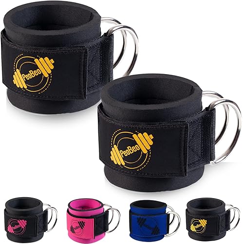 Miniatura 5 de Paquete de 2 bandas de restricción de flujo sanguíneo para mujeres glúteos y 2 correas de tobillo para cables de máquina de cable para gimnasio