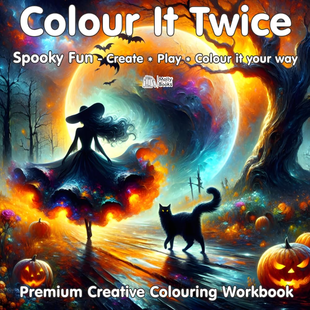 Spooky Colouring: Colour It Twice - Create * Play * Colour it your way