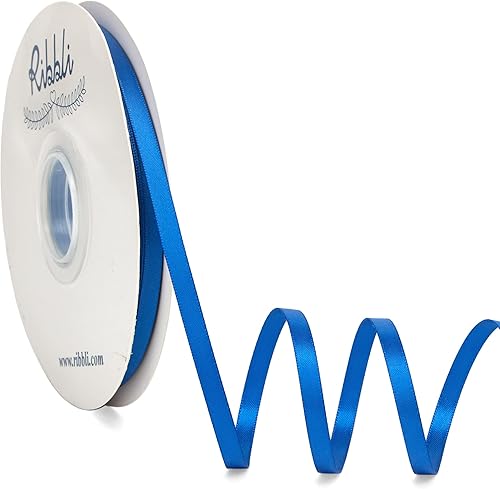 Miniatura 18 de Ribbli - Cinta de satén dorada de doble cara, 1/4 pulgadas x 50 yardas, cinta dorada para ramo de lazos, envoltura de regalos, decoración de boda