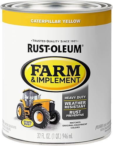 Vista 284 de Rust-Oleum Farm & Implement 280165-2PK - Pintura esmaltada, galón, negro brillante, paquete de 2
