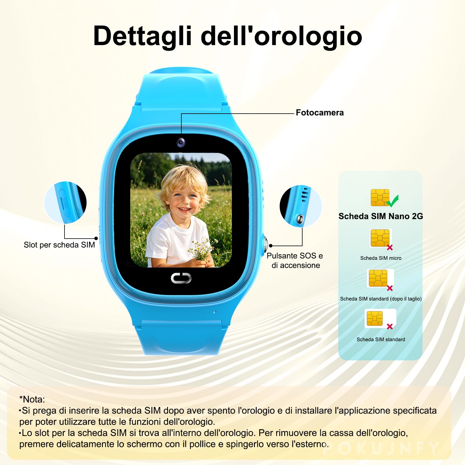 Smartwatch Bambini GPS Telefonate Chat SOS Contatti Sveglia