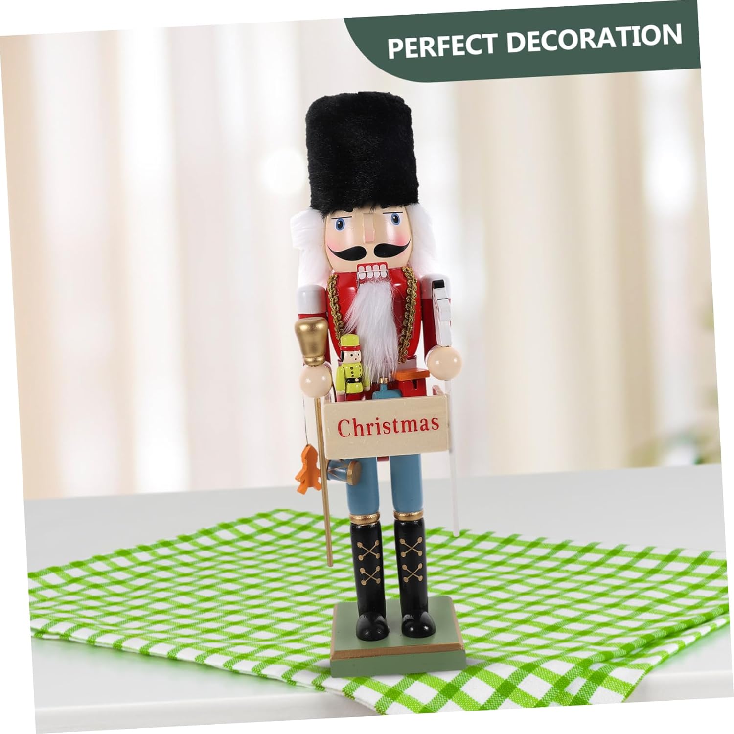 Christmas Nutcracker Figure Decoration Nutcracker Craft Ornament for Home Hotel Restaurant Xmas Display Realistic Soldier Statue with Chic Holiday Charm