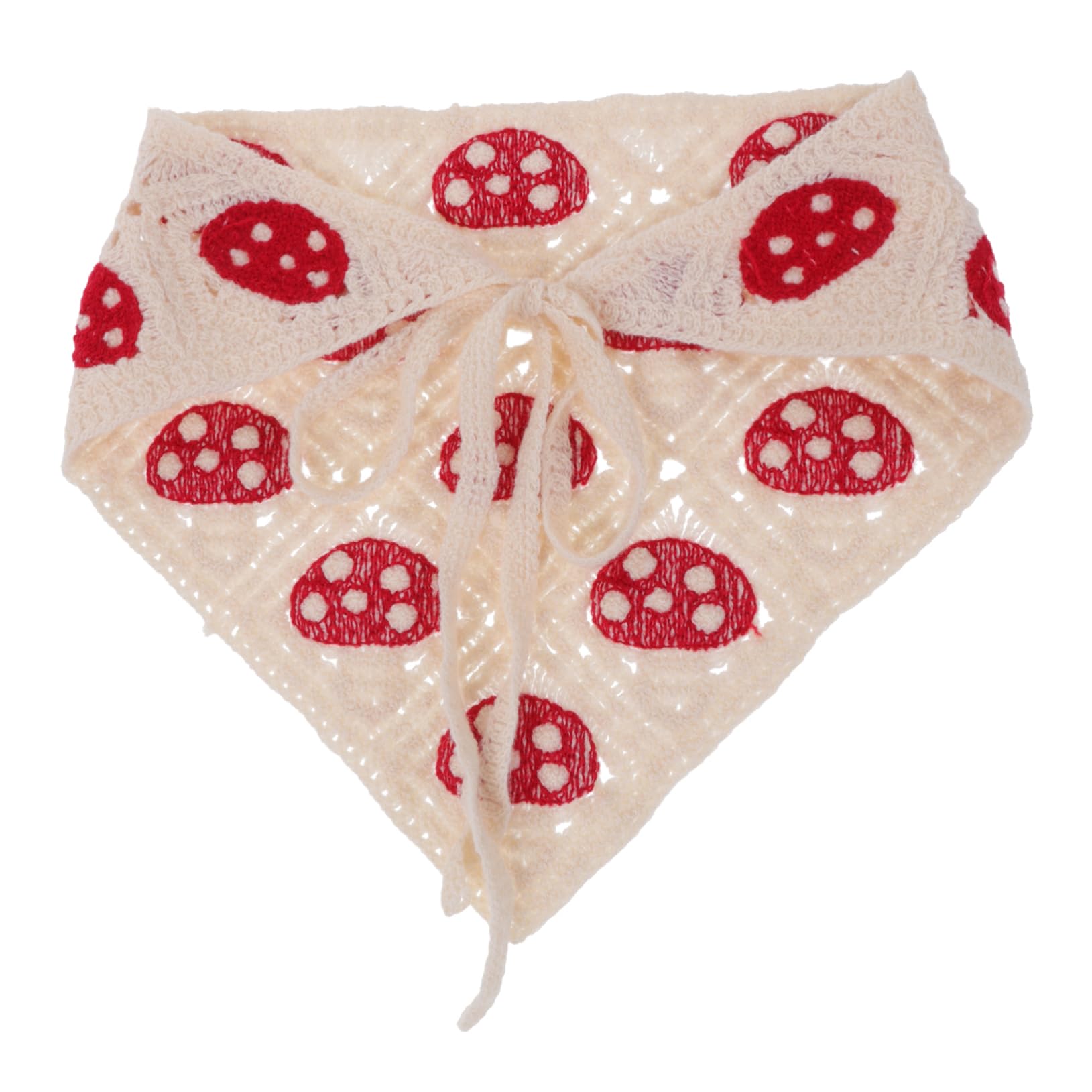 TOVINANNA Mushroom Pattern Crochet Headband Women's Bandana Headscarf Elegant Hair Accessory for Women for Occasions Daily Life