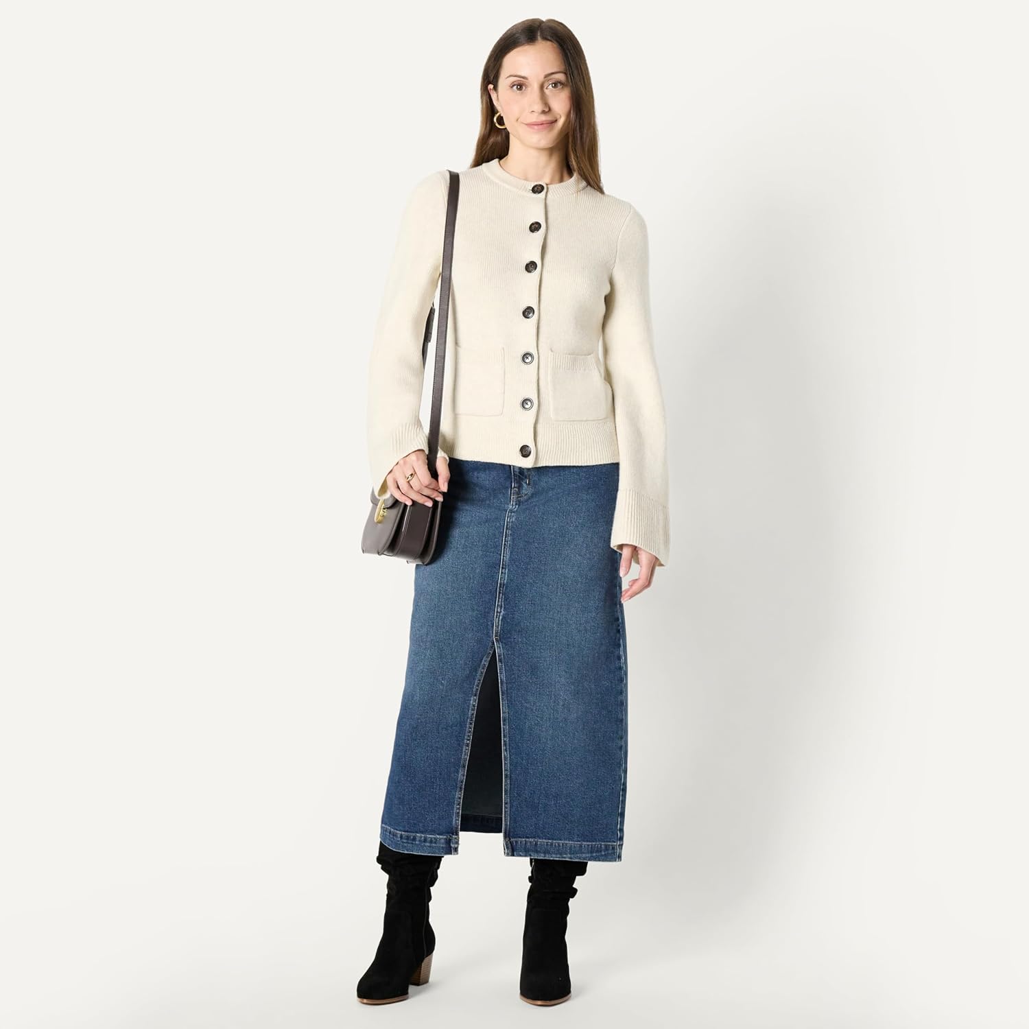 Amazon Essentials (Demi's Pick Women's Regular-Fit Long-Sleeve Cardigan with Bell Sleeves and Shaped Waist - Image 5