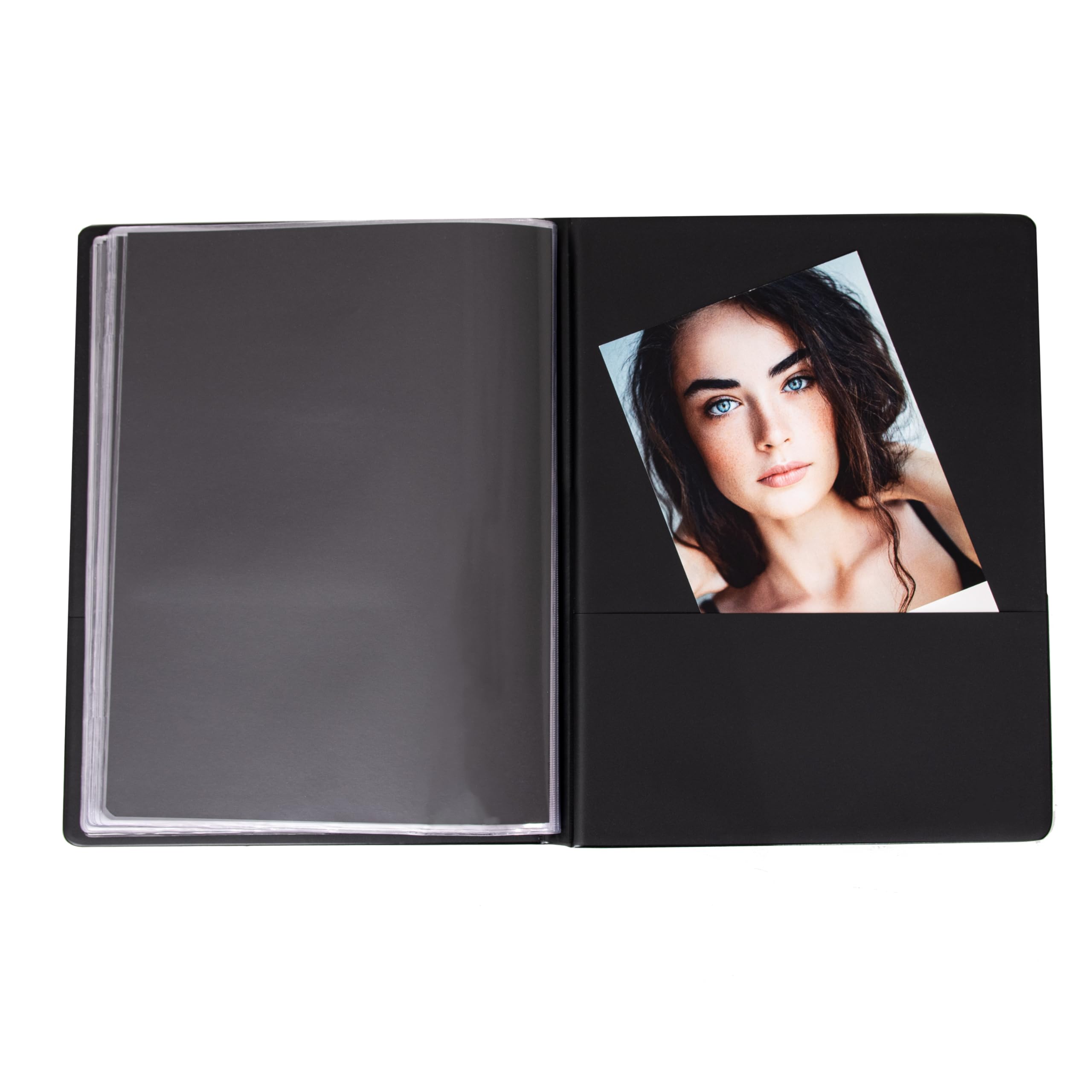 Professionelles Modelbook, Modelmappe, Präsentationsmappe, Portfolio, Fotomappe, Sichtbuch im A4+ Format (24 Bilder)