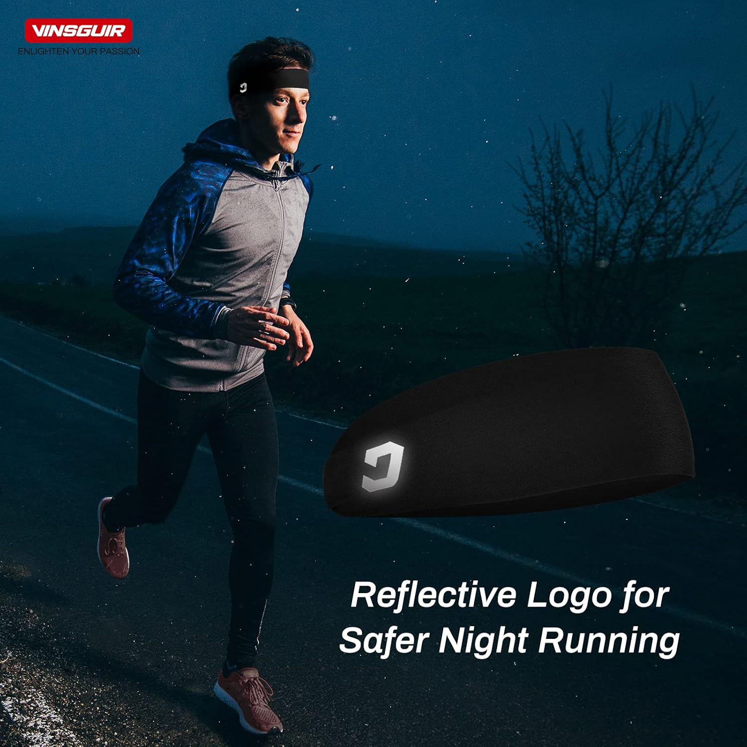 Vinsguir Sports Headbands Pack of 6, Mens Workout Headband Accessories, Sweat Band, Sweat Wicking Head Band Sweatbands for Running Gym Training Tennis Basketball Football, Unisex Hairband : Sports & Outdoors