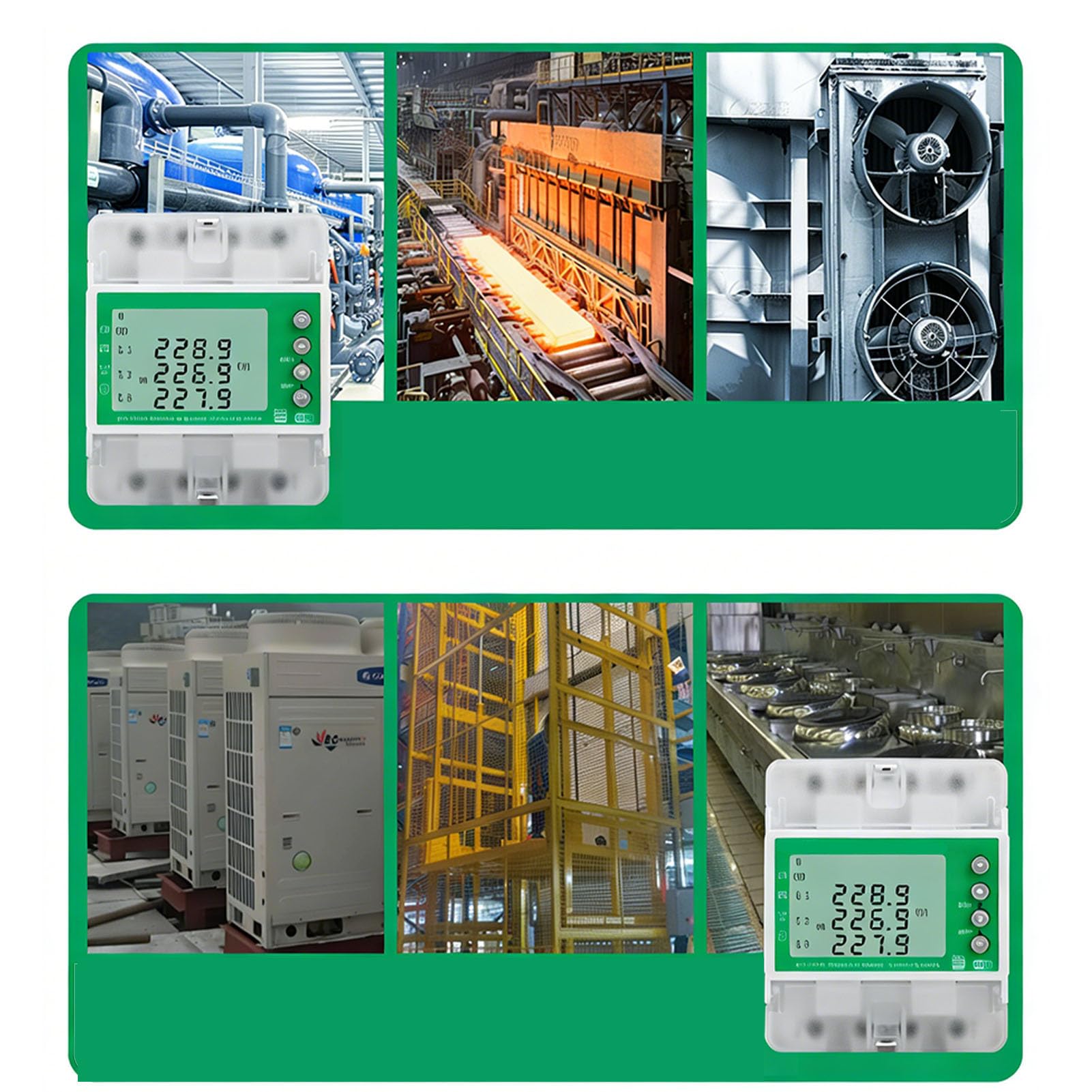 Protezione del Misuratore di Potenza WiFi con Display LCD per Interruttore Automatico Trifase per Macchine Agricole