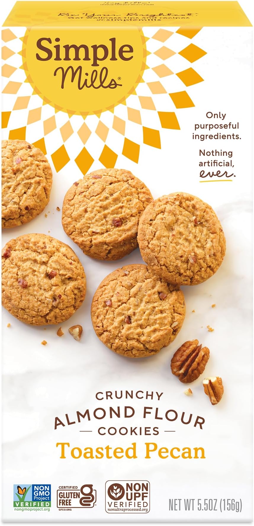 Simple Mills - Crunchy Cookies Naturally Gluten-Free Toasted Pecan 5.5 Oz.