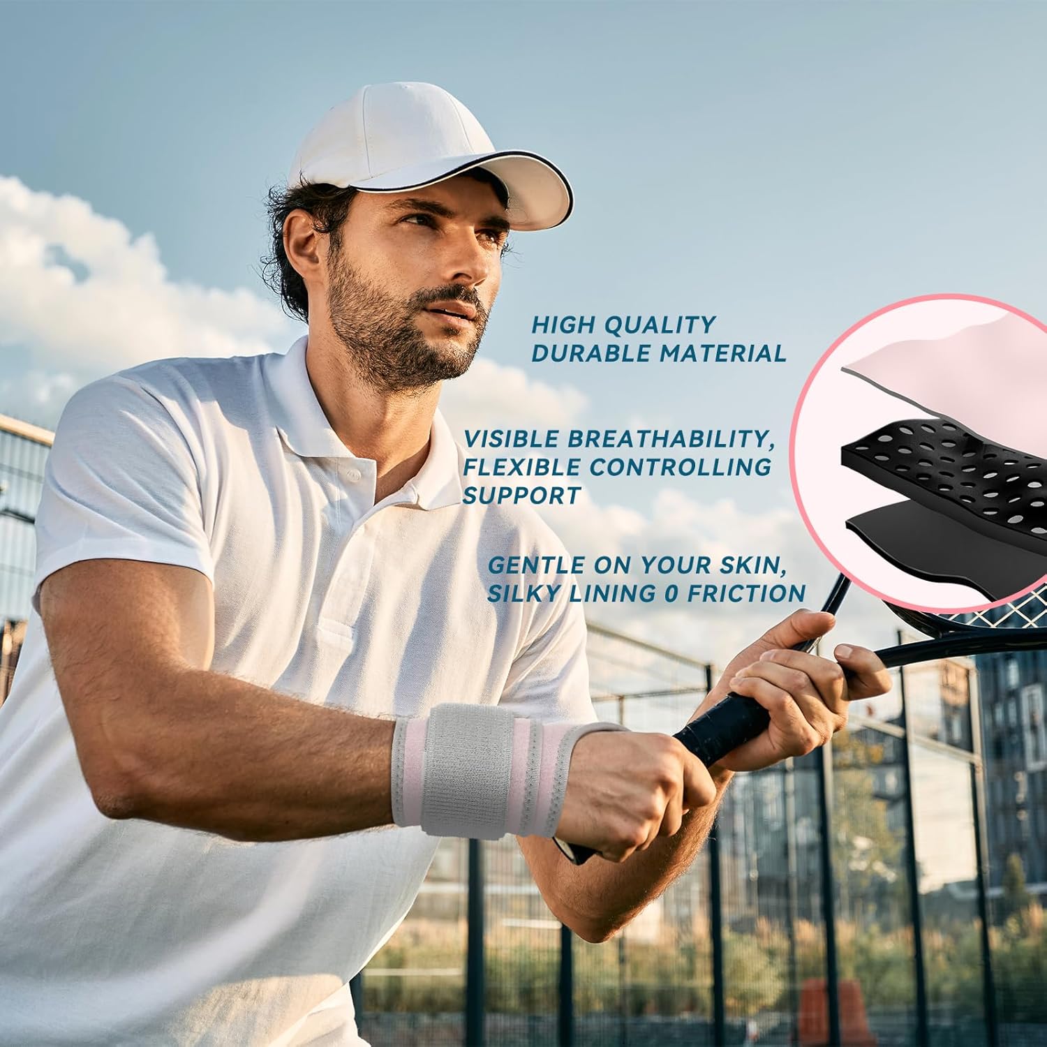 Carpal Tunnel Wrist Brace for Right Left Hand 2 Pack, Wrist Support Wraps for Women Men, Adjustable Wrist Brace for Tendonitis, Arthritis, Weightlifting, Sports, Day Night Support, Pink 71rdLRWRCDL. SL1500