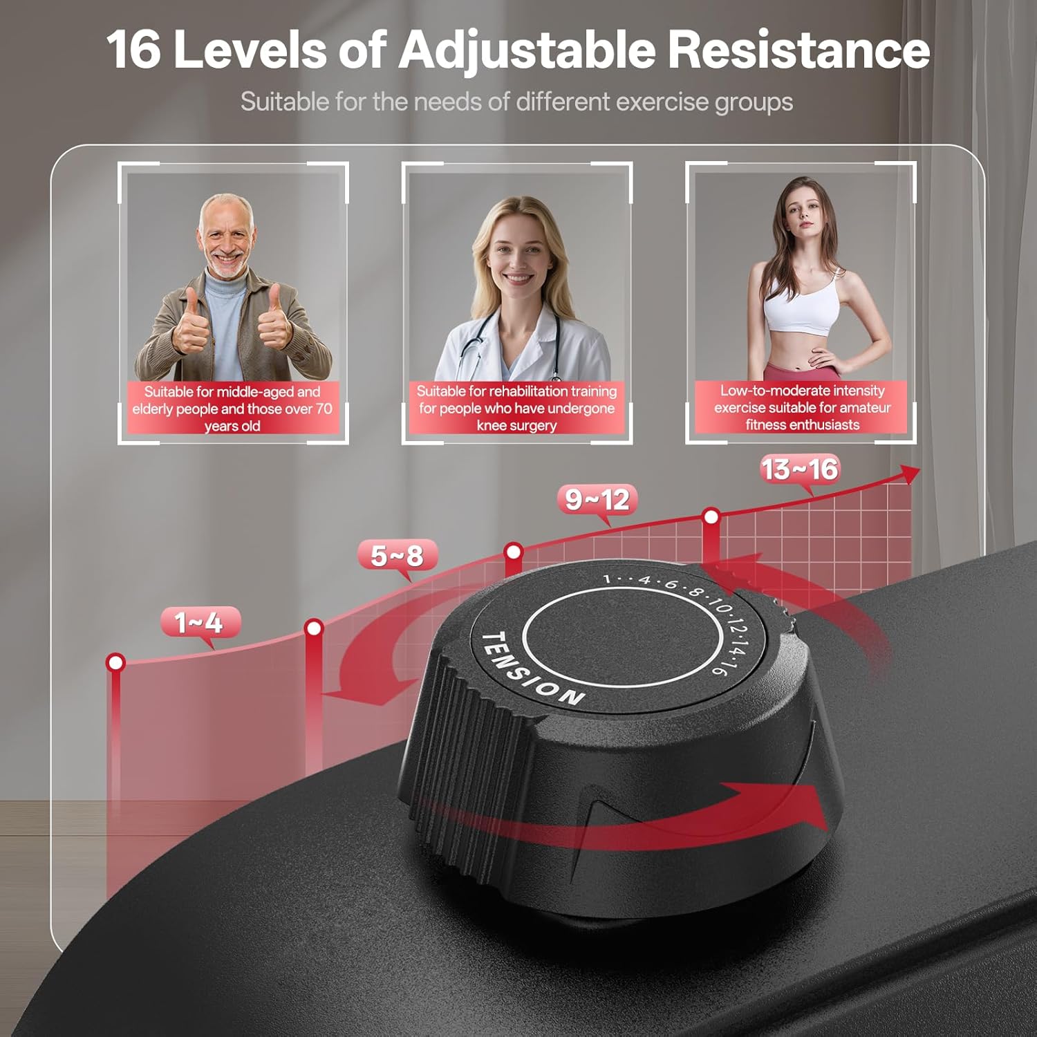 JOROTO Recumbent Exercise Bike for Home, Magnetic Recumbent Bike for Seniors Adults, 400LBS Capacity, Wide Cushioned Seat & Back with Smart APP, Backlit LCD Monitor, Heart Rate Handle - Image 6