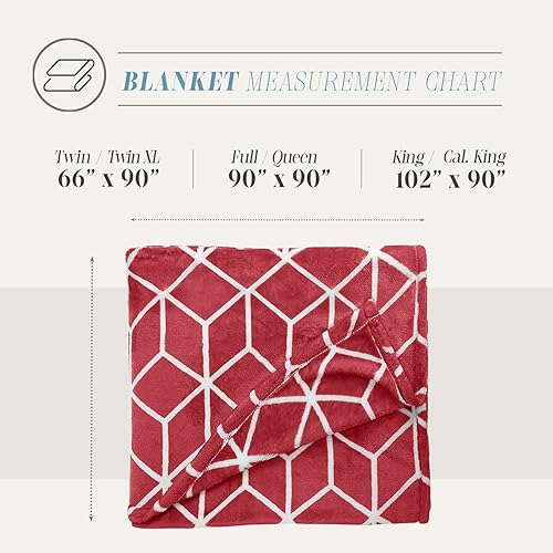 Vista 57 de Elegant Comfort Manta de lujo aterciopelada, ligera para todas las estaciones, ultra afelpada, suave, acogedora y mullida para sofá, cama, viajes