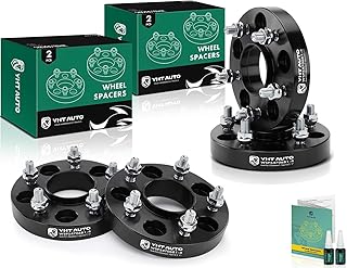 YHTAUTO 5x4.75 Wheel Spacers 1 Inch Compatible with 1979-2019 Chevrolet, GMC, Buick, Cadillac, Pontiac Models Tire Spacers w/ M12x1.5 & 12.9 Grade Studs, 70.5mm Hub Bore 5 Lug 4PCS Black Wheel Adapter