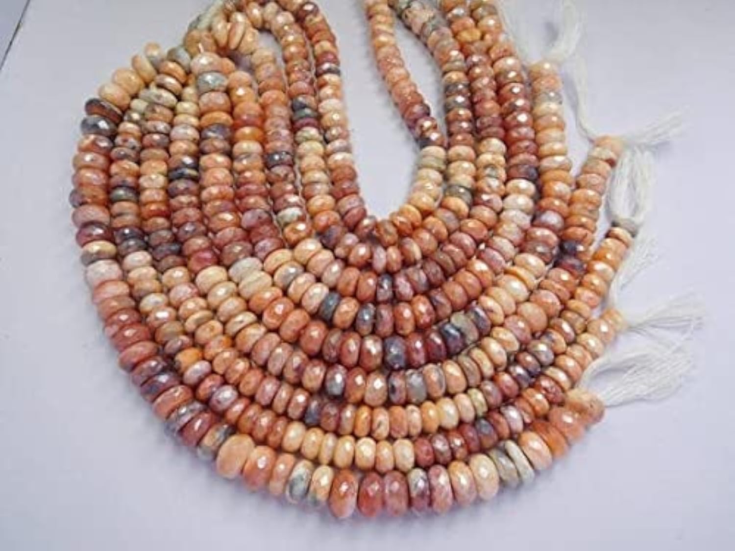 Opal de feu mexicain haut de gamme en perles rondelles facettées de 10 mm pour joaillerie