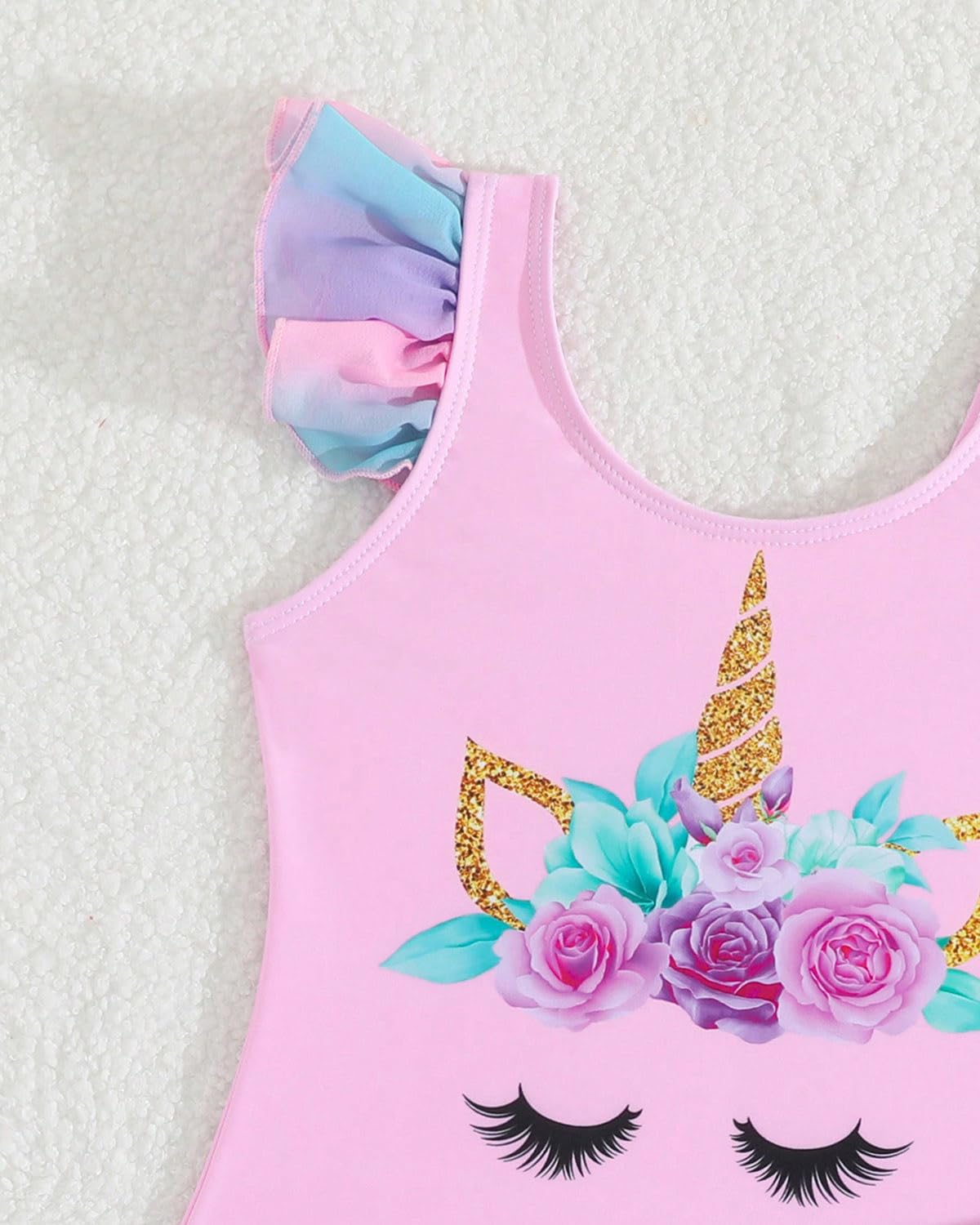 DivingBirds Costume da bagno da bambina da 4 a 8 anni