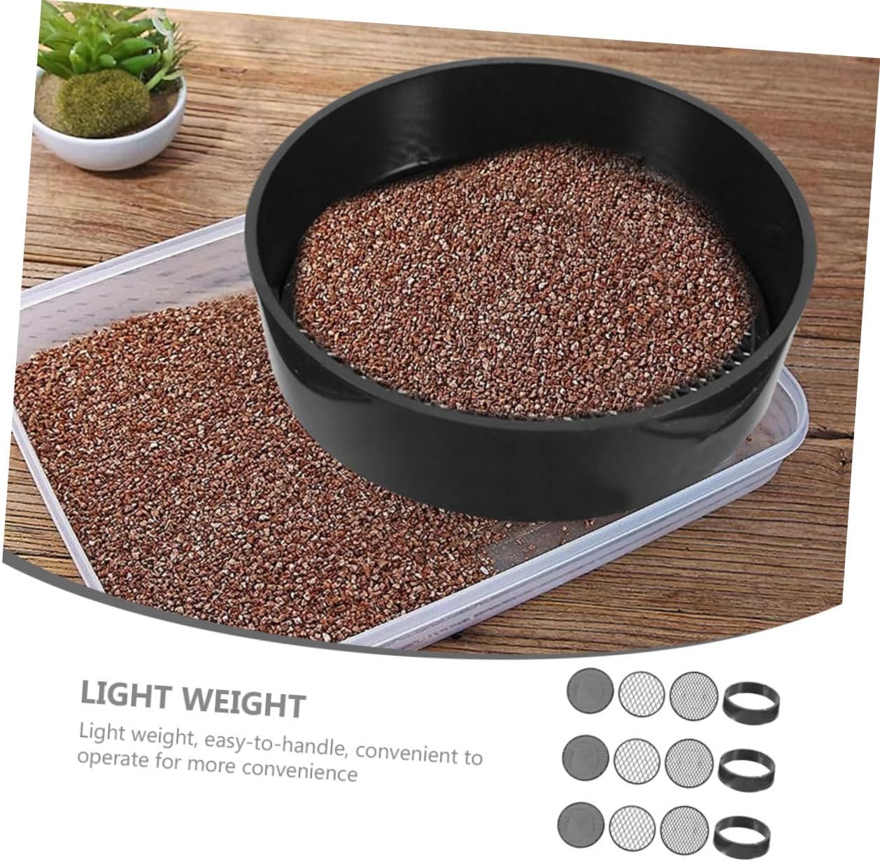 BESPORTBLE 9pcs Plastic Soil Sifting Mesh Sieves Gardening Tool for Sifting Rocks Debris Mesh Sieve for Home Outdoor Use
