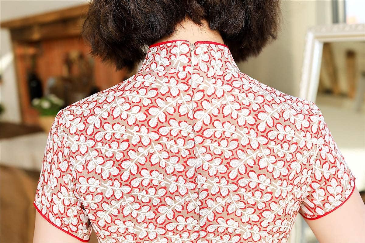 春夏膝丈半袖チャイナドレスレディース裏ありチーパオ女性チャイナワンピース中国ドレスパーティードレスチャイナ服シフォン旗袍