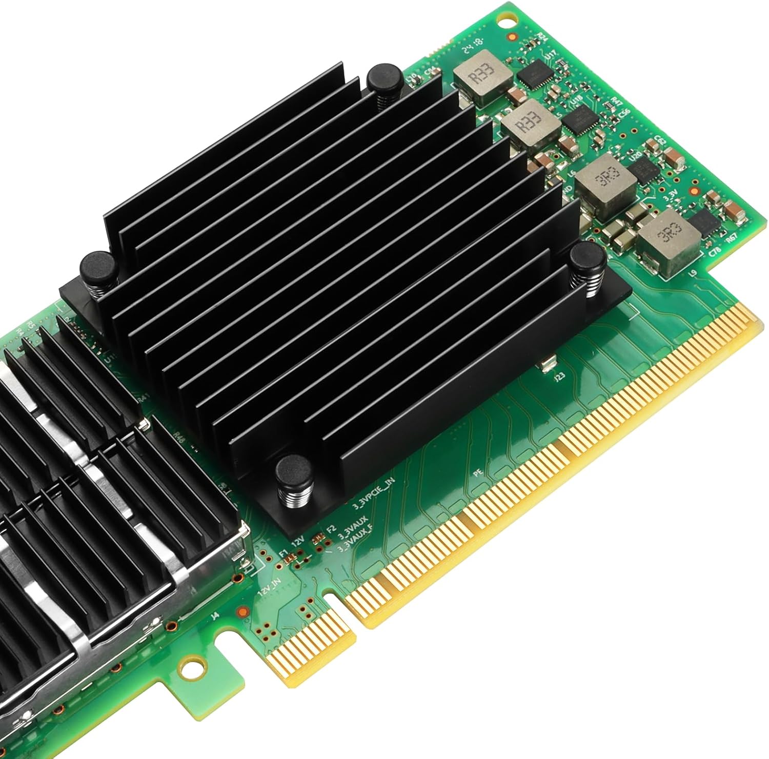 Vogzone 100GbE NIC Card for Mellanox MCX556A-EDAT, PCIe 4.0 x16 100Gb Ethernet NIC with Mellanox ConnectX-5 VPI Chipset, Dual QSFP28 EDR IB Network Card Support RDMA