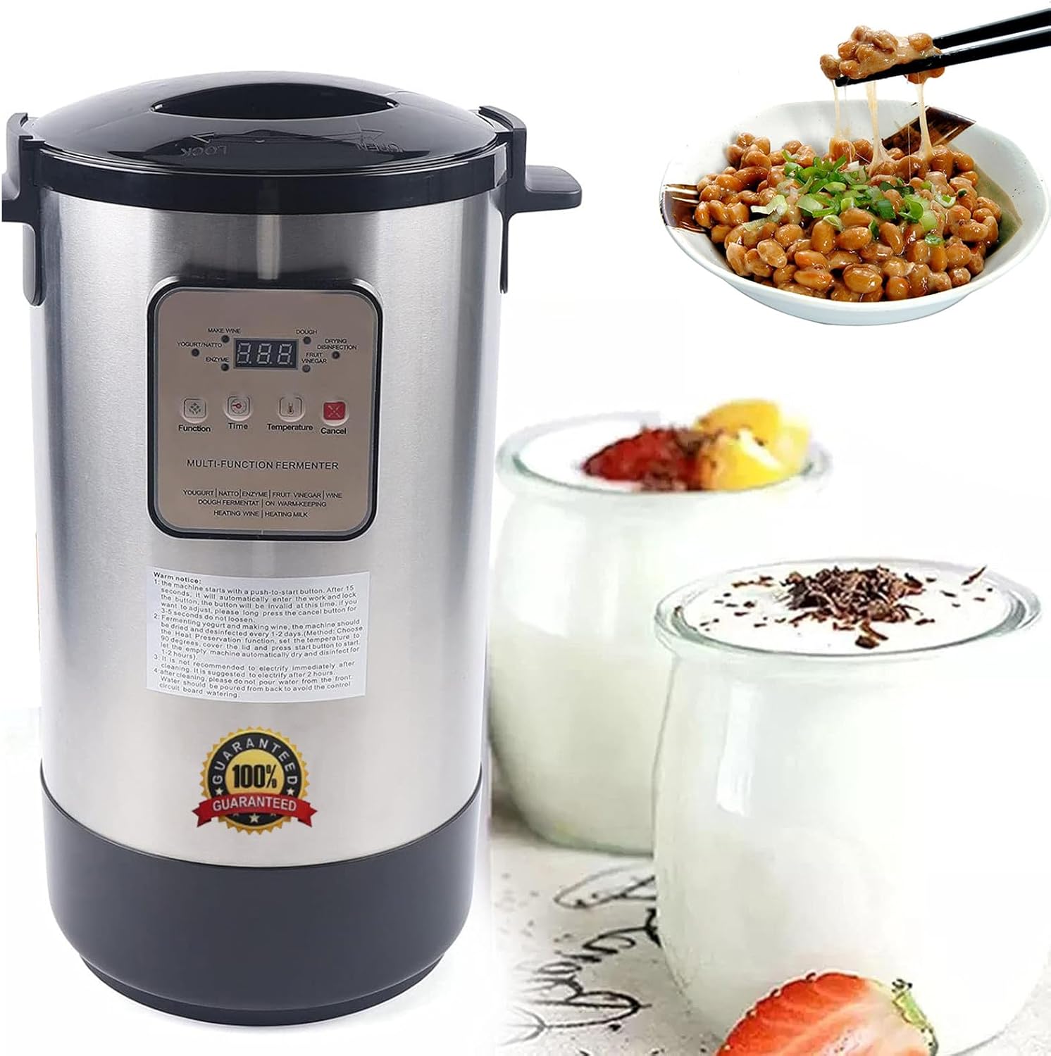 12L Commercial Fermentation Machine (Accommodating 11kg Yogurt), Automatic Intelligent Control, Garlic, Yogurt, Kimchi, Sweet Wine, Dough, Vinegar and Enzyme Fermentation Machine