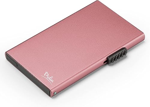 Miniatura 6 de Cartera desplegable, delgada y minimalista para tarjetas de crédito para hombres y mujeres, tarjetero para 7 tarjetas, protección RFID, cartera de