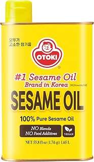 OTOKI Roasted Sesame Oil 1650ml | 100% Pure Korean Toasted Sesame Seed Oil - Nutty Aroma Finishing Oil for Bibimbap, Stir Fry, Marinades