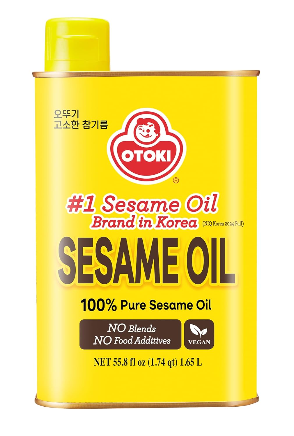 OTOKI Roasted Sesame Oil 1650ml | 100% Pure Korean Toasted Sesame Seed Oil - Nutty Aroma Finishing Oil for Bibimbap, Stir Fry, Marinades