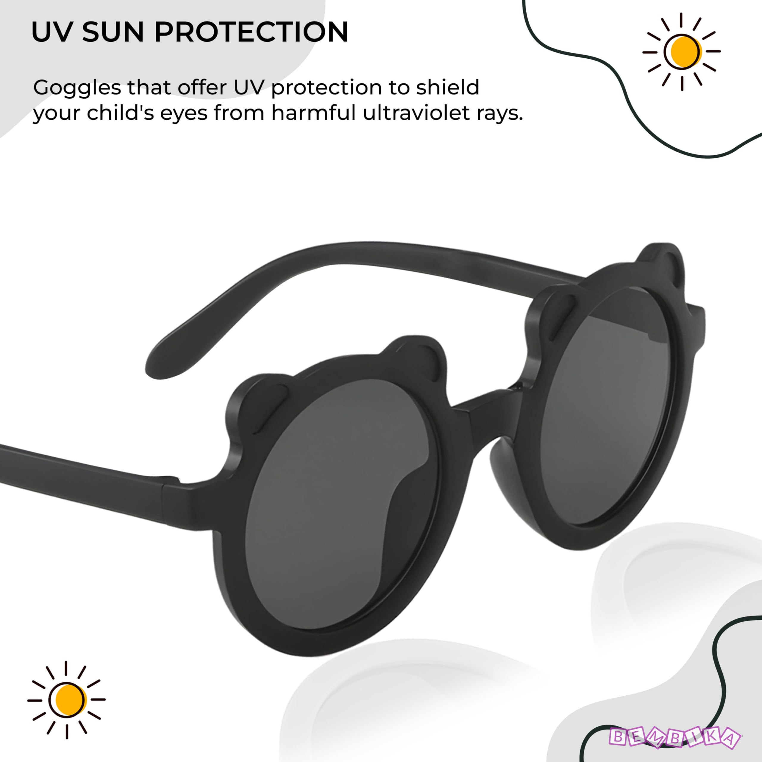 BEMBIKA Fashionable Sunglasses for Kids Baby Girls and Baby Boys, Stylish Eyewear for Kids Micky Design Glasses for Kids Fancy Style Goggles � (Micky Black) - Image 5 thumbnail