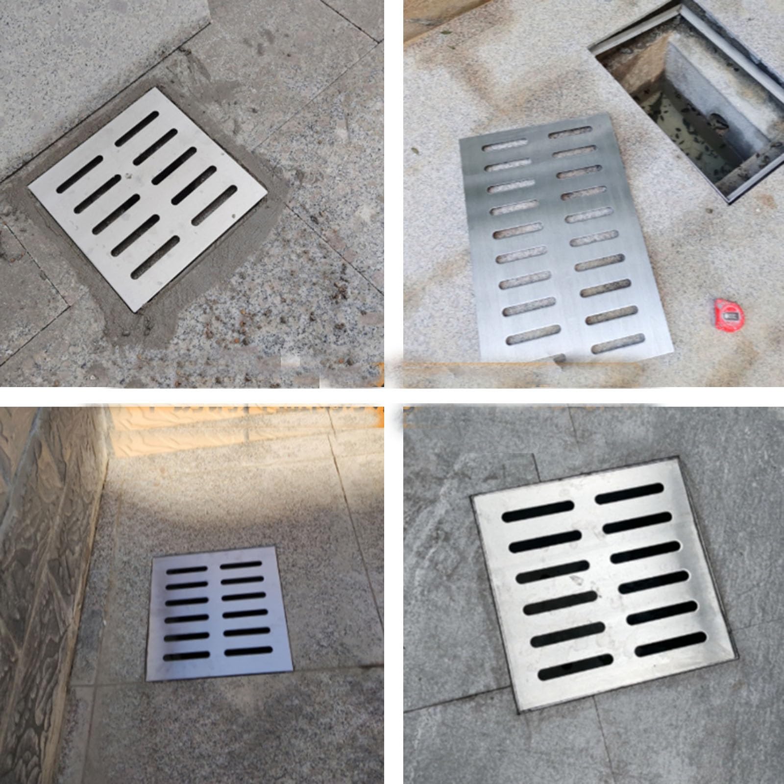 Canaletta Di Scarico In Acciaio Inox 304 - Griglie Per Scolo Acque Piovane - Multiple Misure Da 10 A 60 Cm - Foto 13